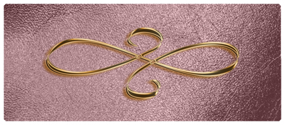 DNSEMP-L-601-BZ-SH-OR Bronze Scroll Shimmer Orchid